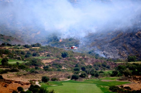 golf course fire Photo Shady Canyon Golf Club