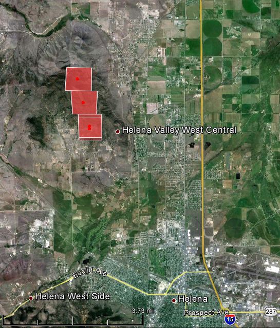 Map of Corral fire at 1107 pm June 25, 2012