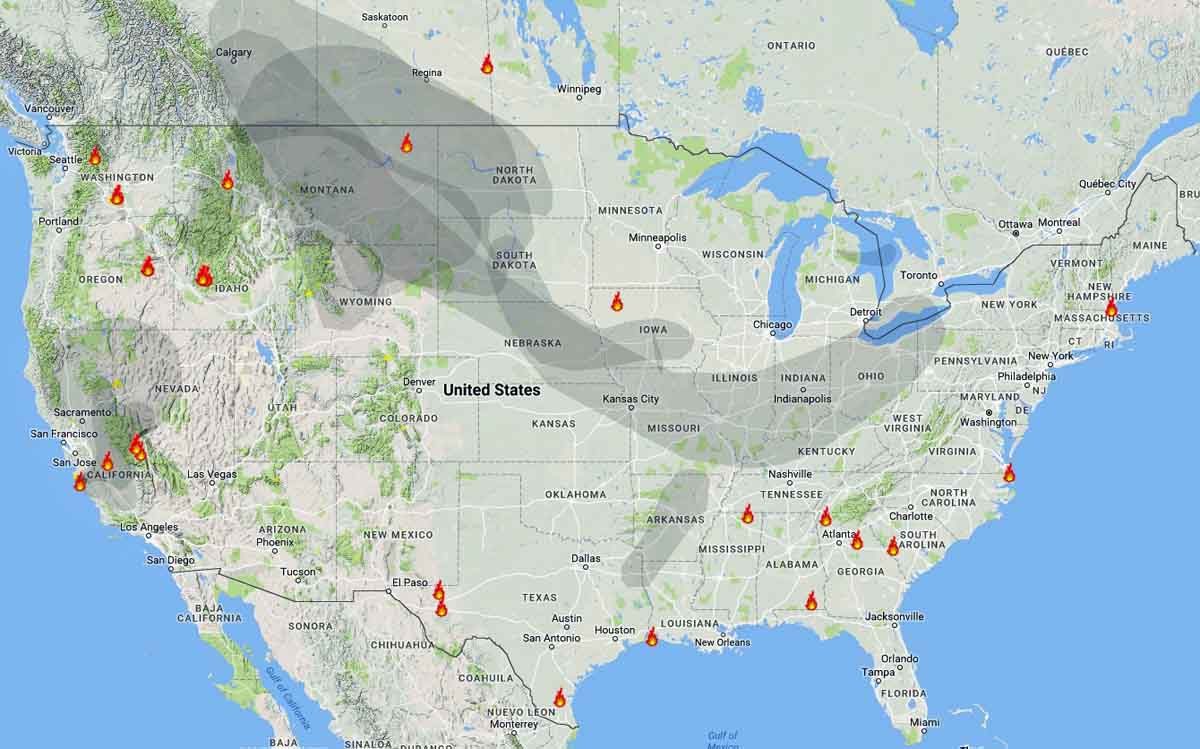 Wildfire Smoke Map 11 Am MDT August 6 2016 1200x749 