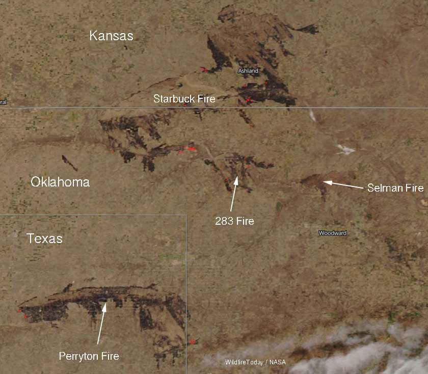 Update on wildfires in Oklahoma and Kansas
