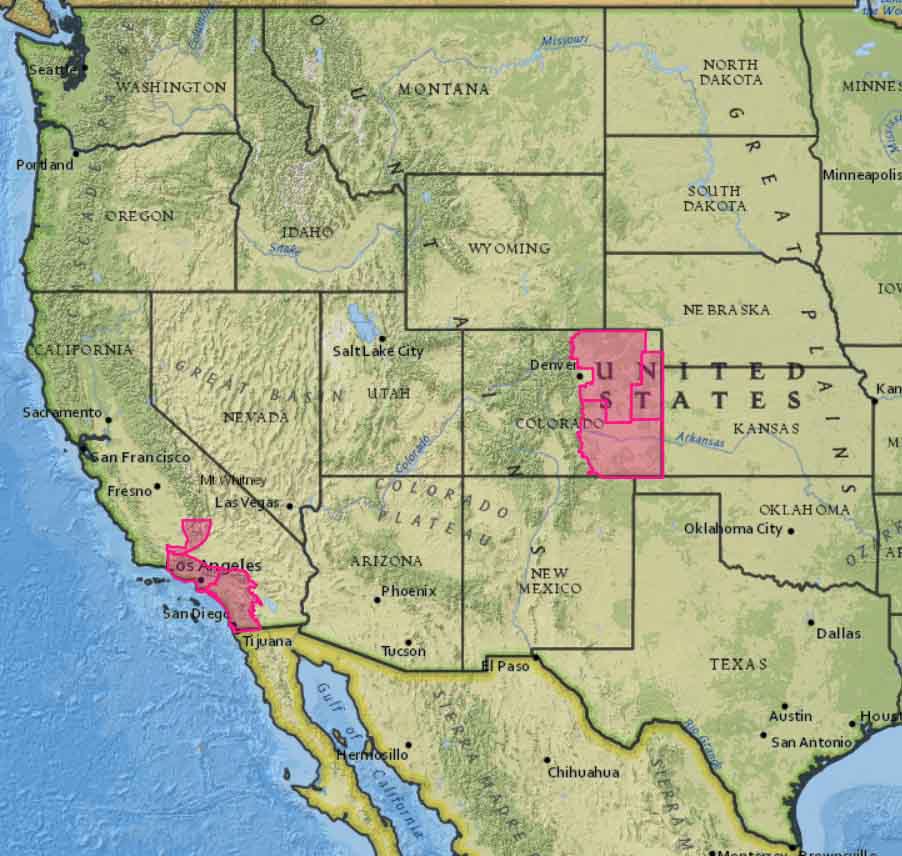 Red Flag Warnings in Southern California and Colorado