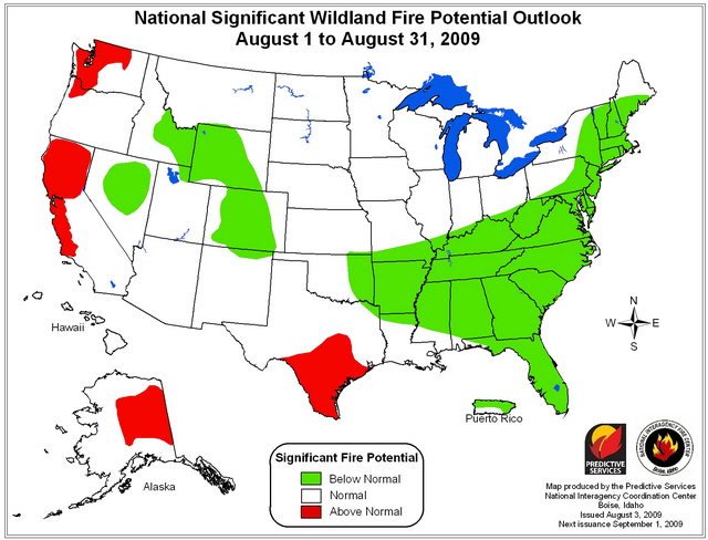 Fire potential, August-November - Wildfire Today