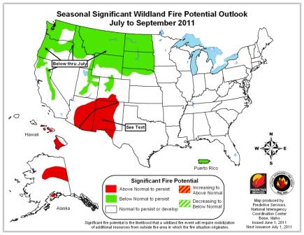 seasonal wildfire potential outlook
