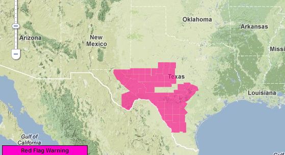 Red Flag Warning for Texas, February 21, 2013 - Wildfire Today