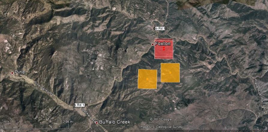 Map of Lime Gulch Fire