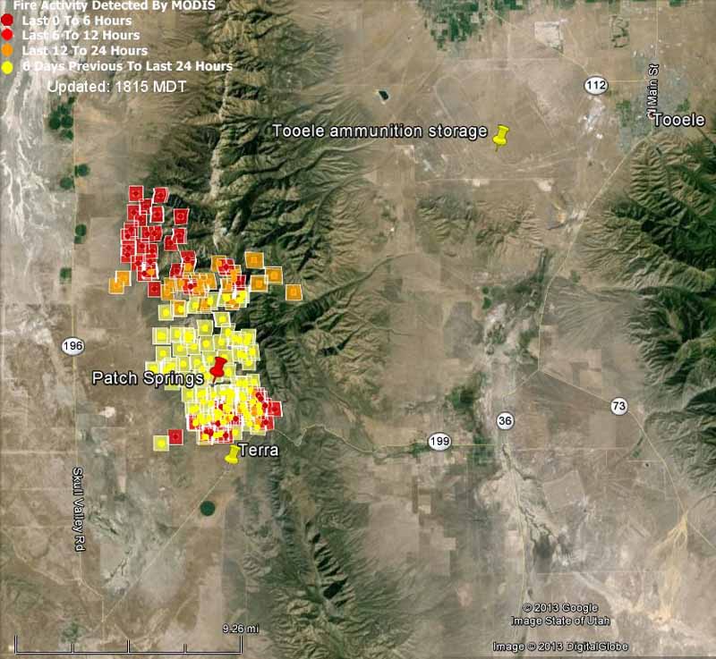 Utah Patch Springs Fire Burns 13 000 Acres Southwest Of Salt Lake