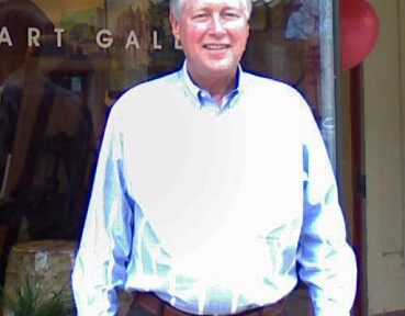 Joe Lowe at the opening of his gallery in 2007.