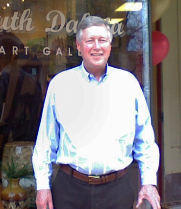 Joe Lowe at the opening of his gallery in 2007.