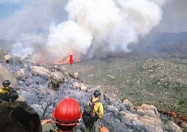 Yarnell Hill Fire at 1549 June 30