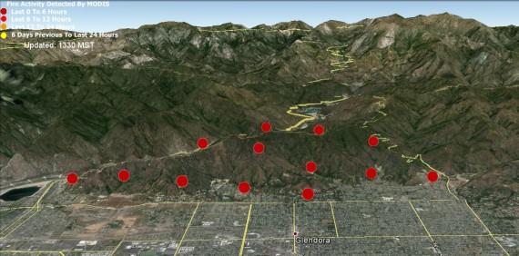 3-D Map of Colby Fire