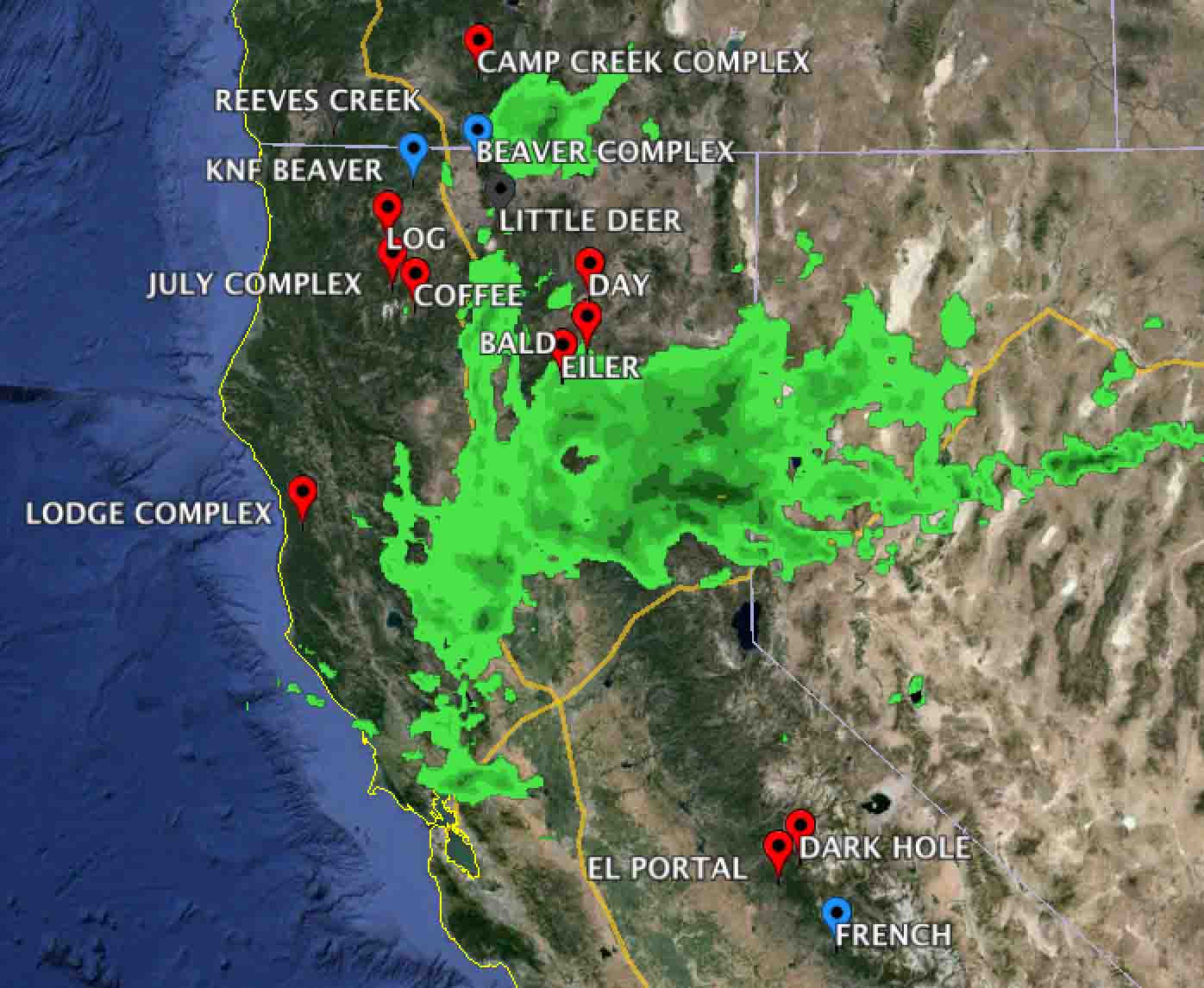 Rain And Red Flag Warnings August 5 2014 Wildfire Today