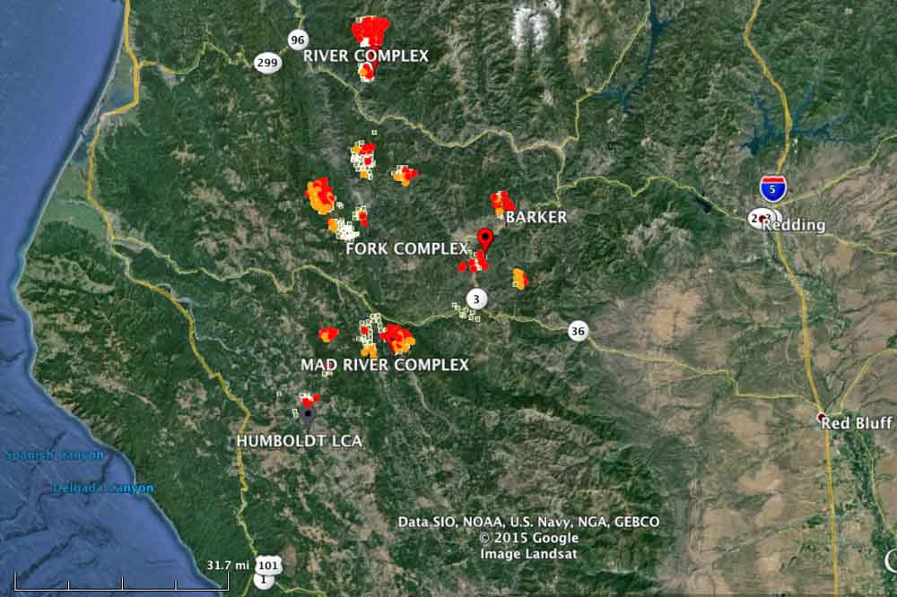 New Lightning Fires In Shasta Trinity Nf Burn 19 000 Acres