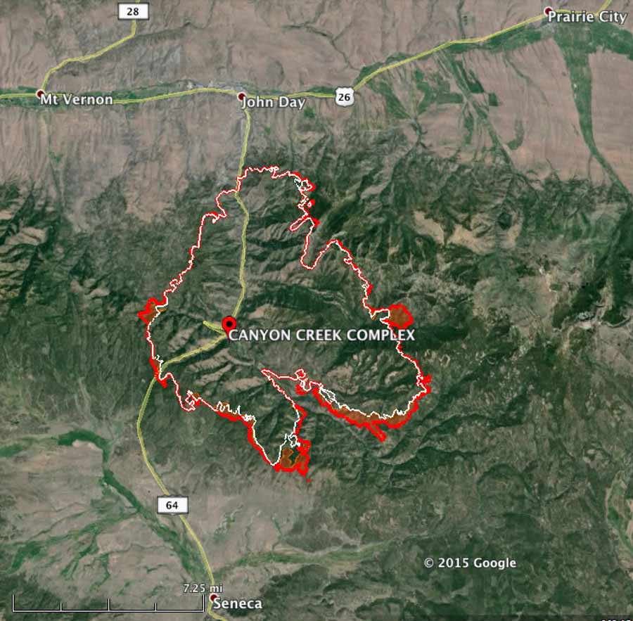 Canyon Creek Complex Of Fires In Central Oregon Wildfire Today