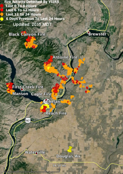Five fires in Chelan, Washington area, evacuations ordered - Wildfire Today