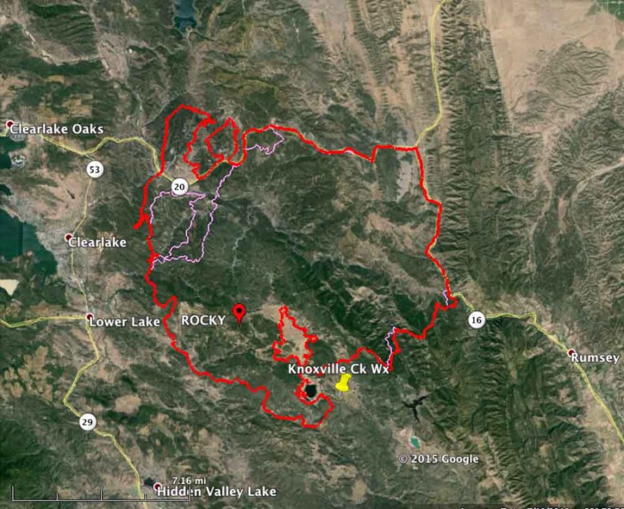 Map Rocky Fire 315 am PT, August 4, 2015 – Wildfire Today
