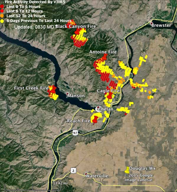 Five fires in Chelan, Washington area, evacuations ordered - Wildfire Today