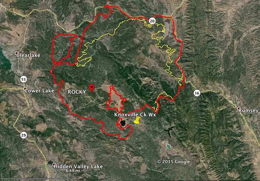 Rocky Fire 630 pm PT August 2, 2015 - Wildfire Today