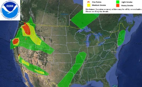 Wildfire smoke maps, August 18, 2015 - Wildfire Today