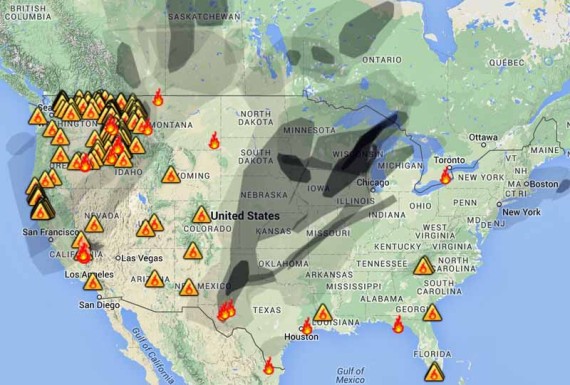Wildfire smoke map, August 31, 2015 - Wildfire Today