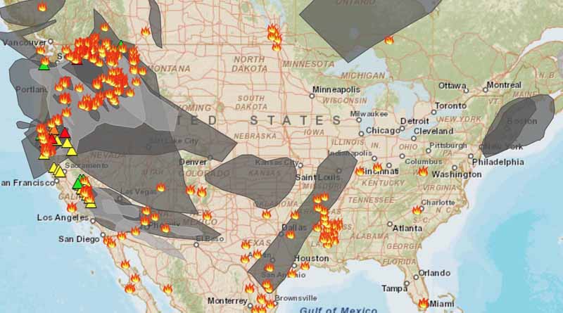 Red Flag Warnings and smoke, August 19, 2015 - Wildfire Today