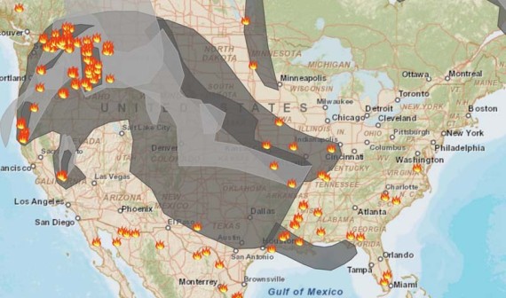 Smoke map and Red Flag Warnings, August 24, 2015 - Wildfire Today