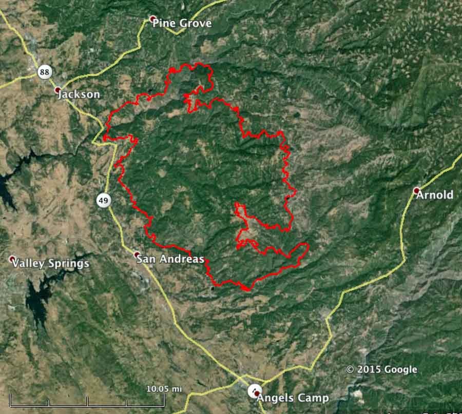 Butte Fire map 9-13-2015 - Wildfire Today