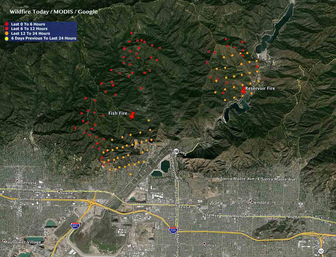 Map Fish Reservoir Fires