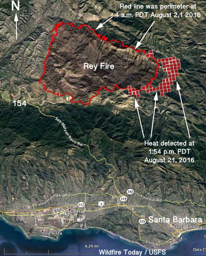 Map Rey Fire