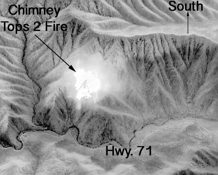 map Chimney Tops 2 Fire