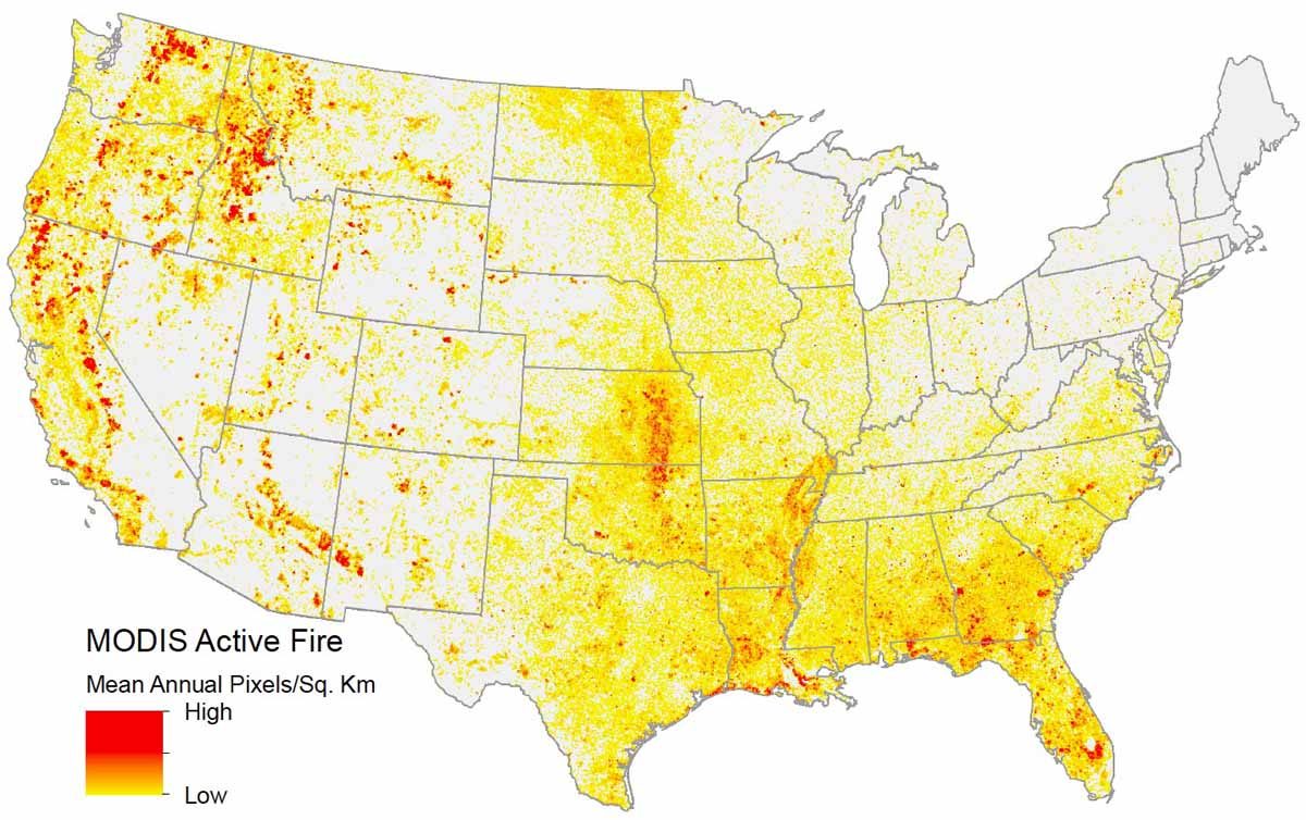 Alternative Map Of Wildland Fire Activity Wildfire Today
