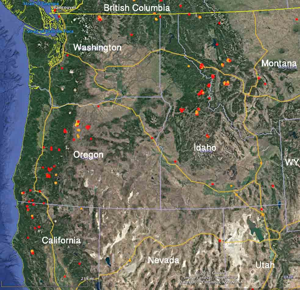 United States Wildfire Map Current