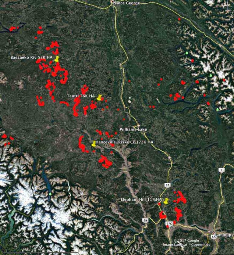 Map BC Fires 251amMDT 8 9 2017 768x836 