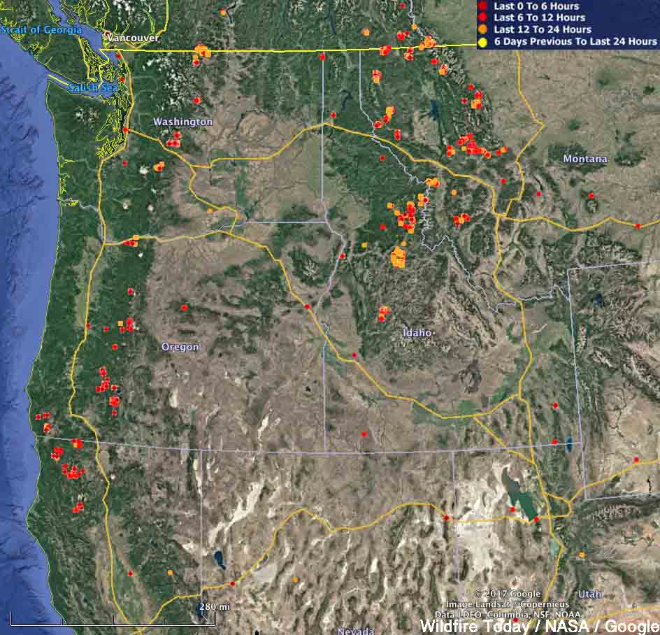 Wildfires persist in the Cascades and Northern Rockies - Wildfire Today
