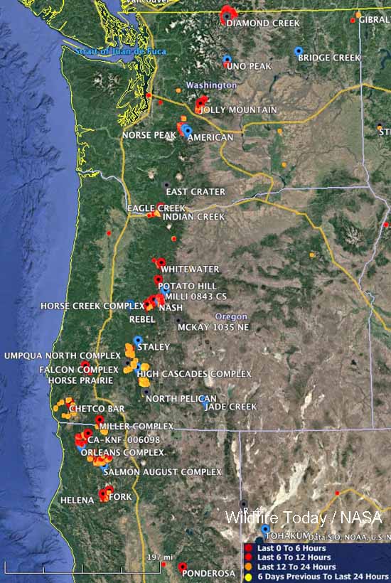 Maps Of Wildfires In The Northwest U S Wildfire Today