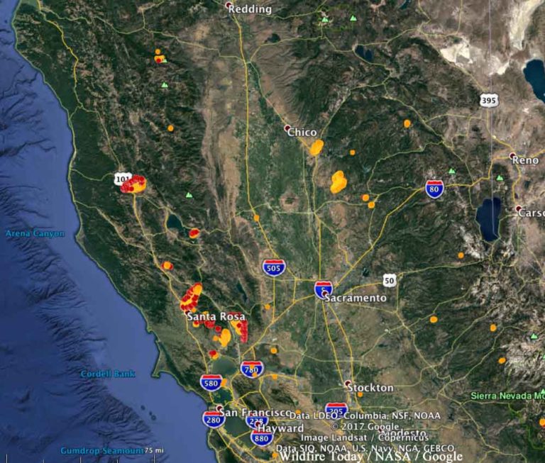 california fire maps