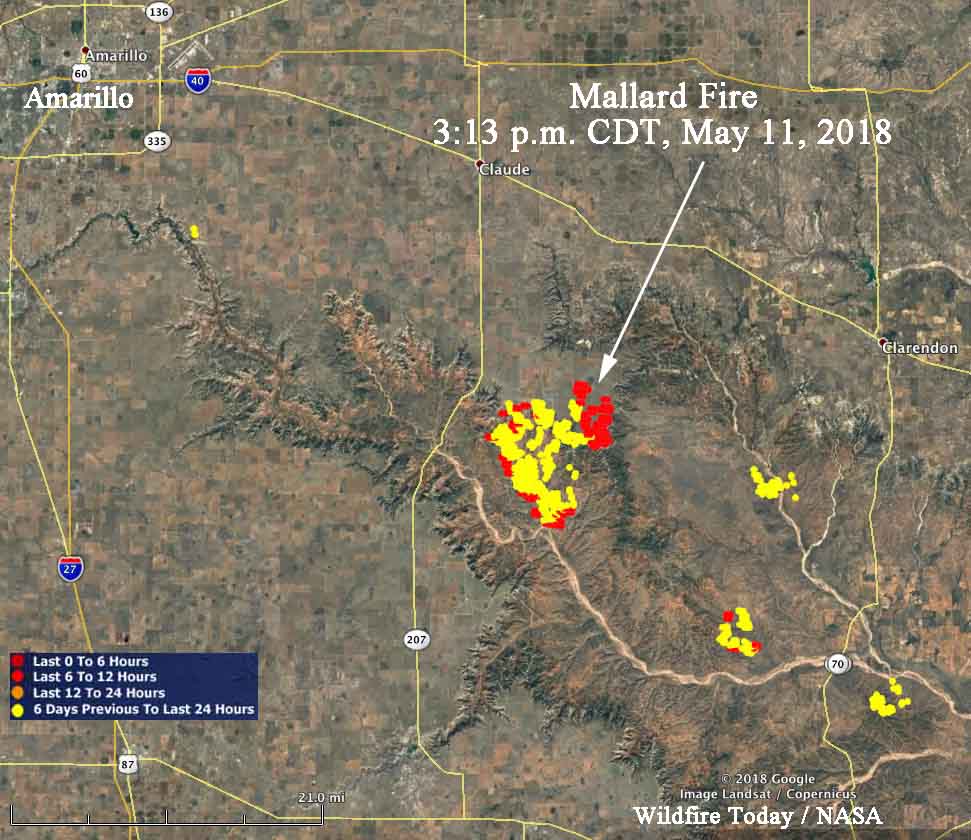 Mallard Fire burns over 30,000 acres southeast of Amarillo, Texas