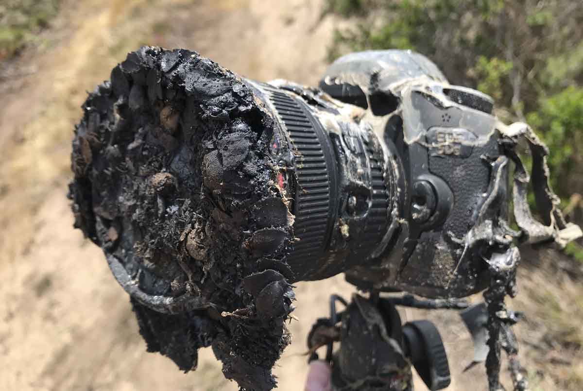 Rocket launch ignites brush fire, burns NASA camera - Wildfire Today