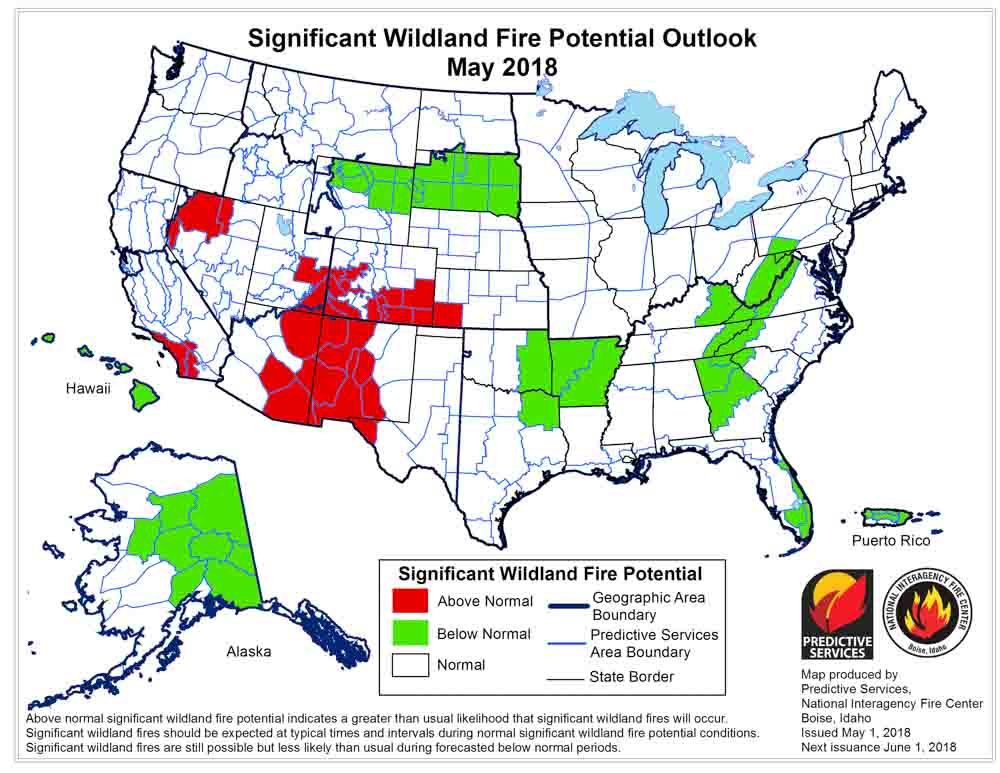 wildfire potential May
