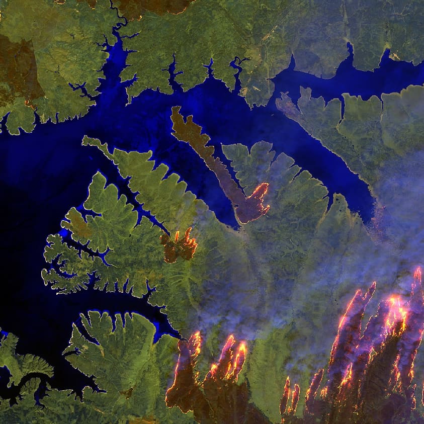 ESA satellite photo wildfire siberia