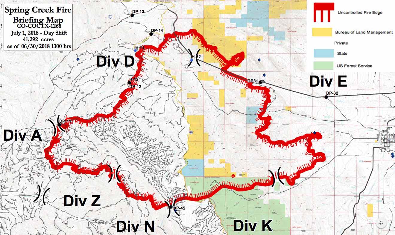Spring Creek Fire Colorado Map Map Of World