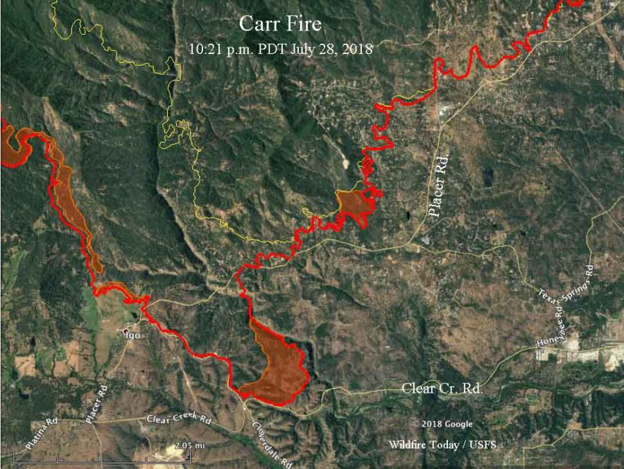Carr Fire still spreading, but away from Redding - Wildfire Today