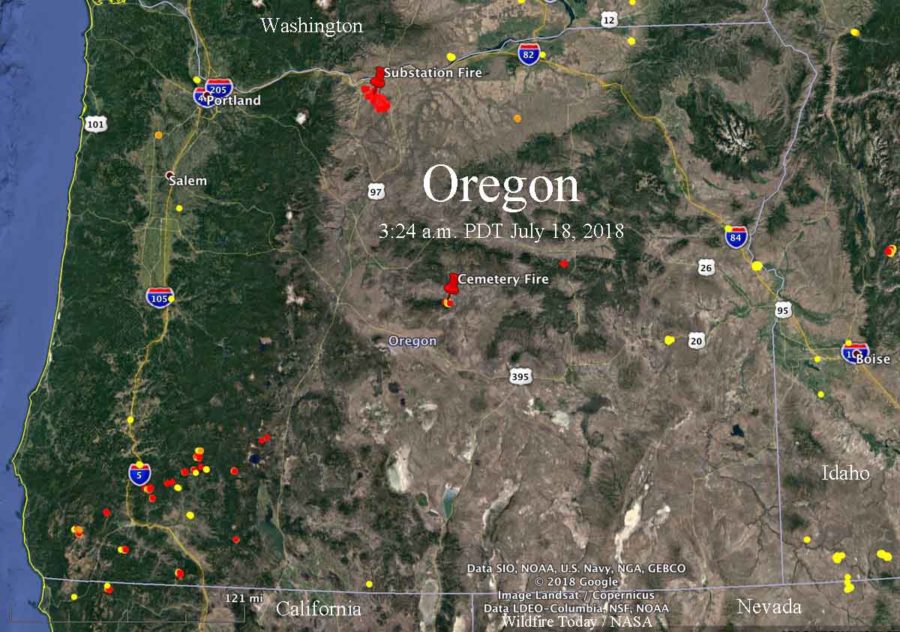 Oregon Wildfires Map Burning Now