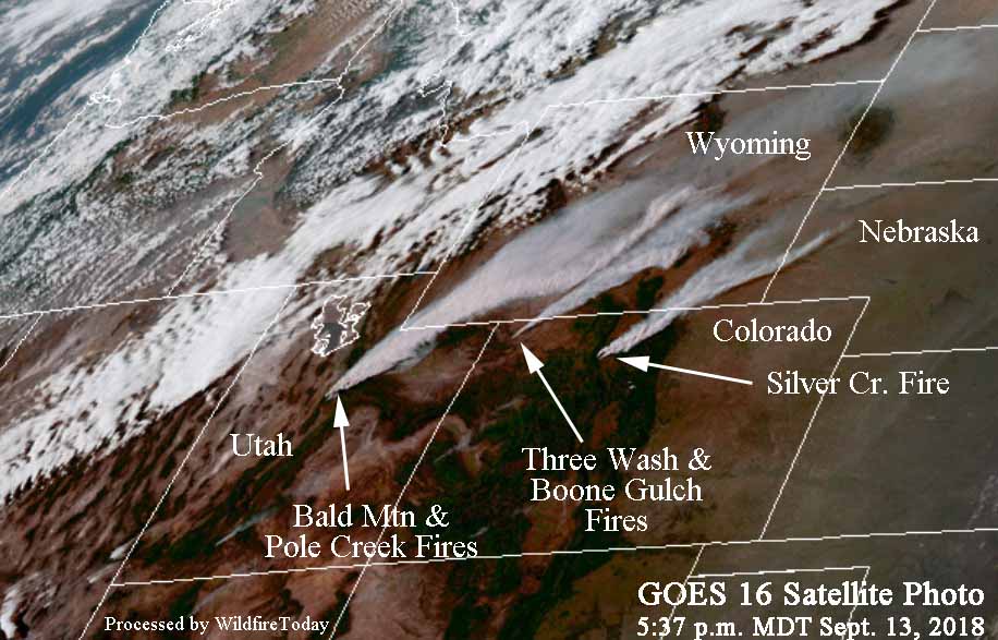 smoke wildfires Utah and Colorado