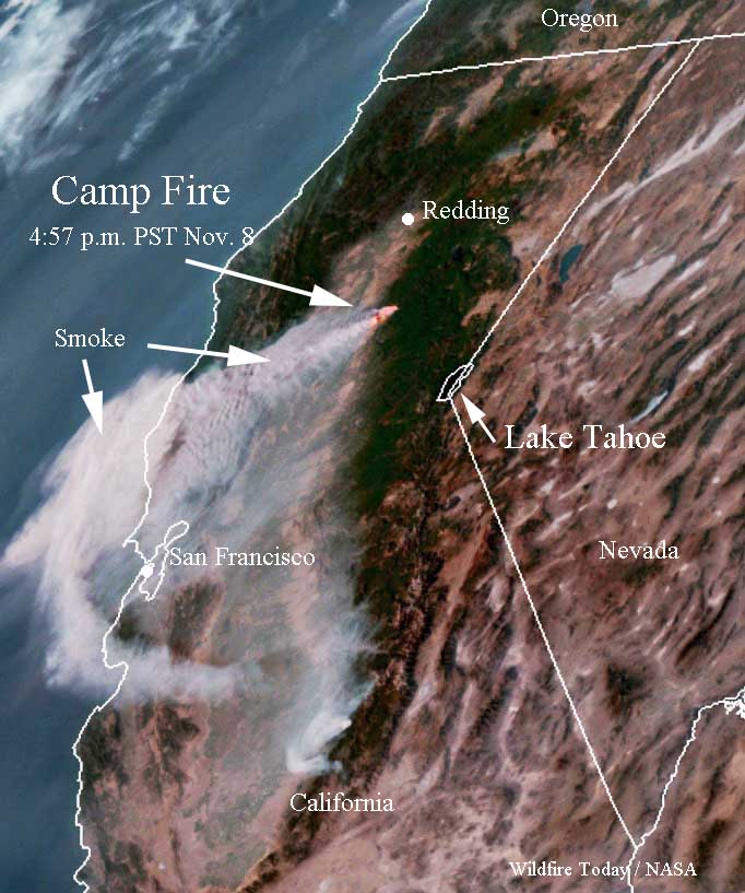 Satellite photo Camp Fire