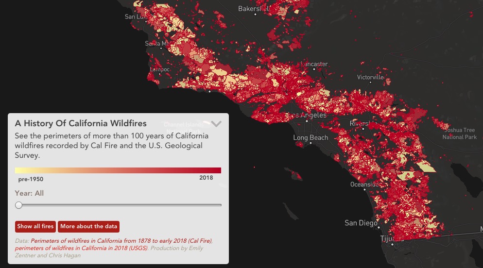 Wildfire History Of California Interactive Wildfire Today