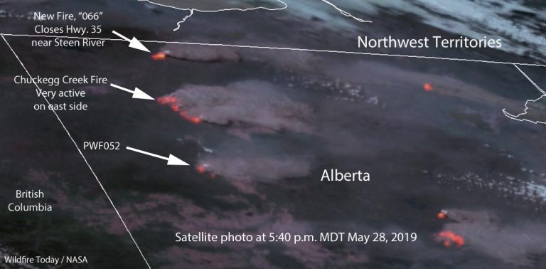 Satellite Photo Showing The Three Major Fires Active In Northern Alberta Wildfire Today 4486