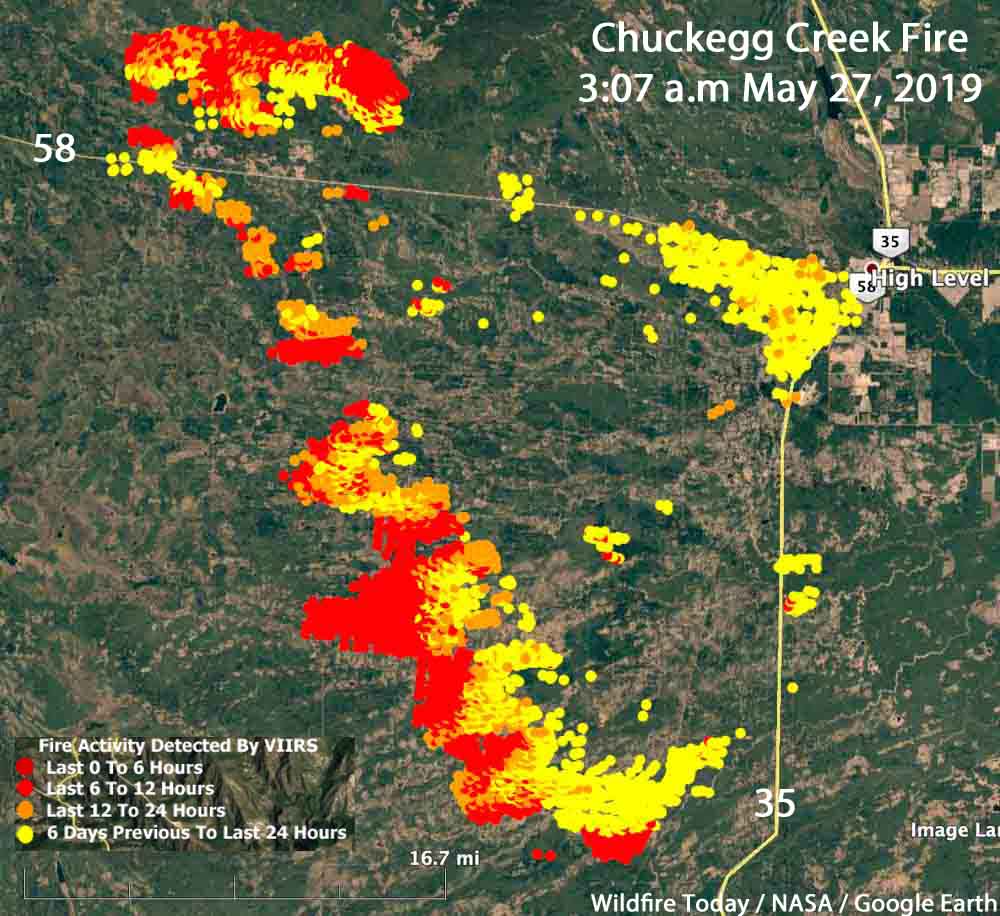 map Chuckegg Creek Fire Alberta