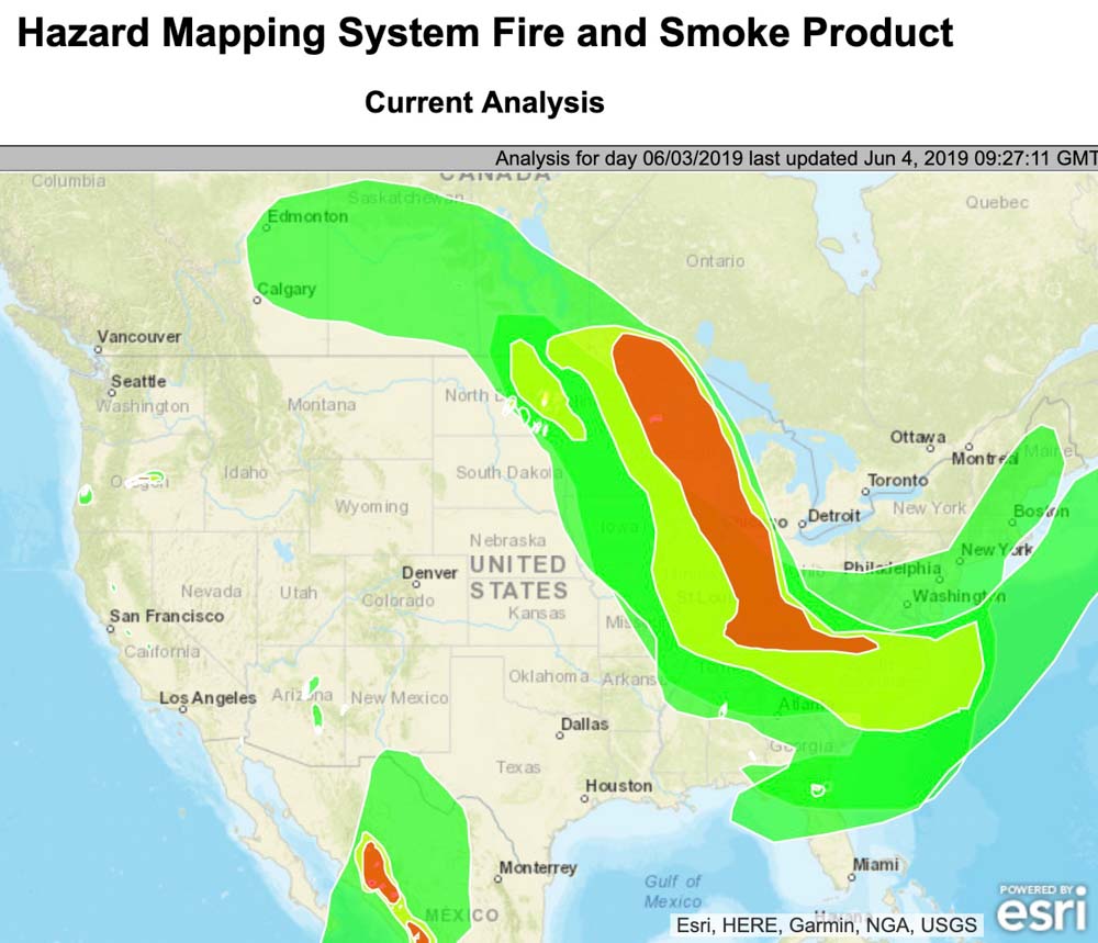 Wildfire smoke from Canada increases in the midwest - Wildfire Today