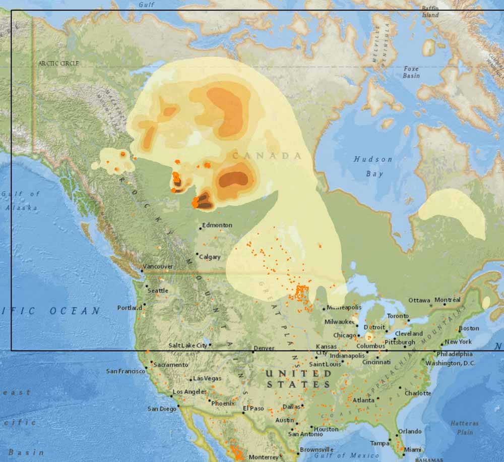 North American Wildfire Map