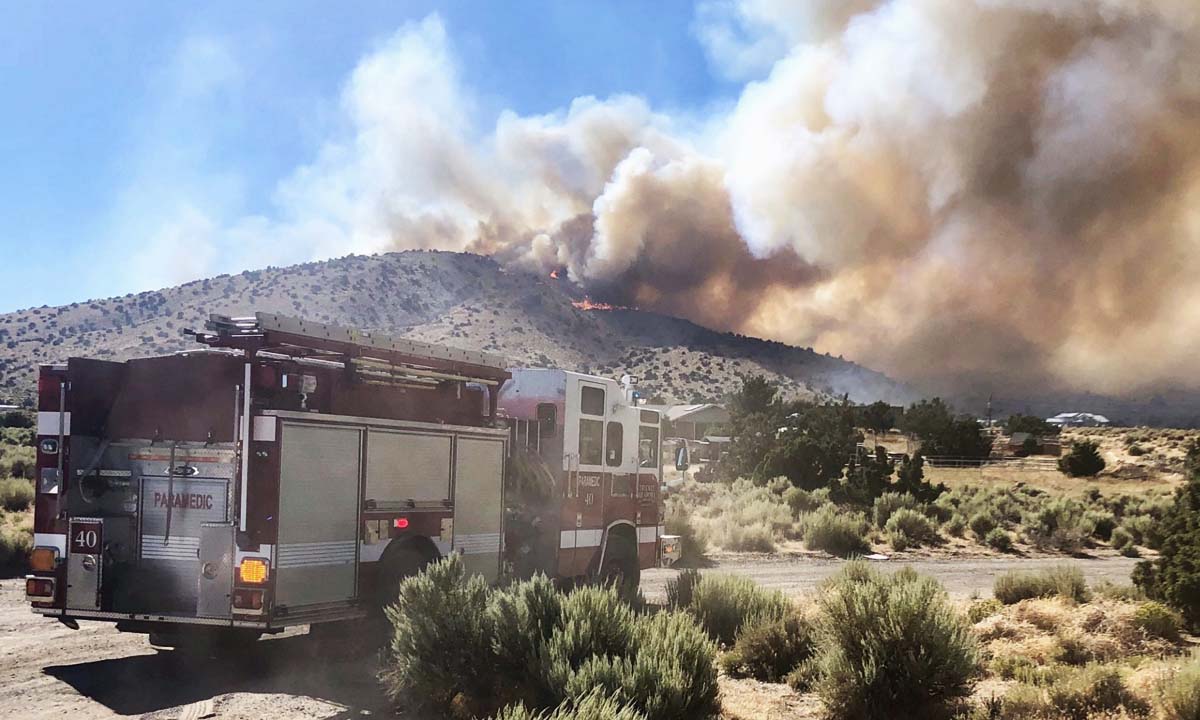 Jasper Fire north of Sun Valley, Nevada